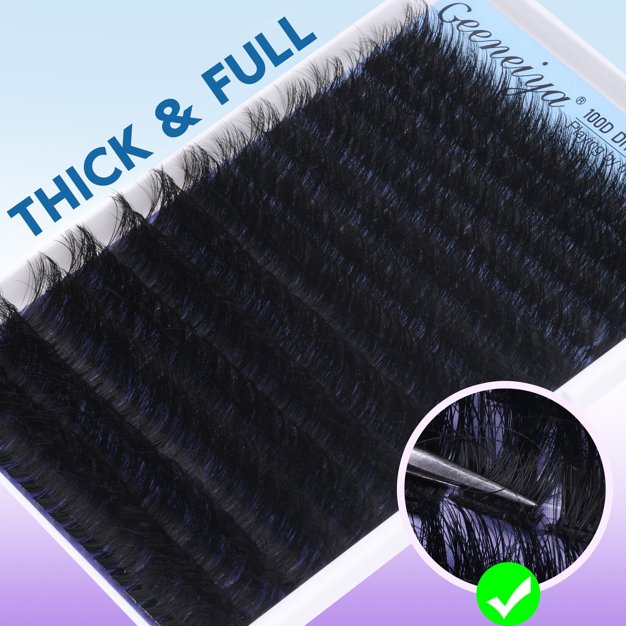 Geeneiya 14-24mm lengths to customize your lash style.
