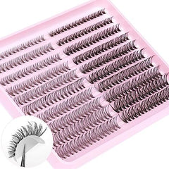Geeneiya tips for applying clusters with tweezers to blend lashes.