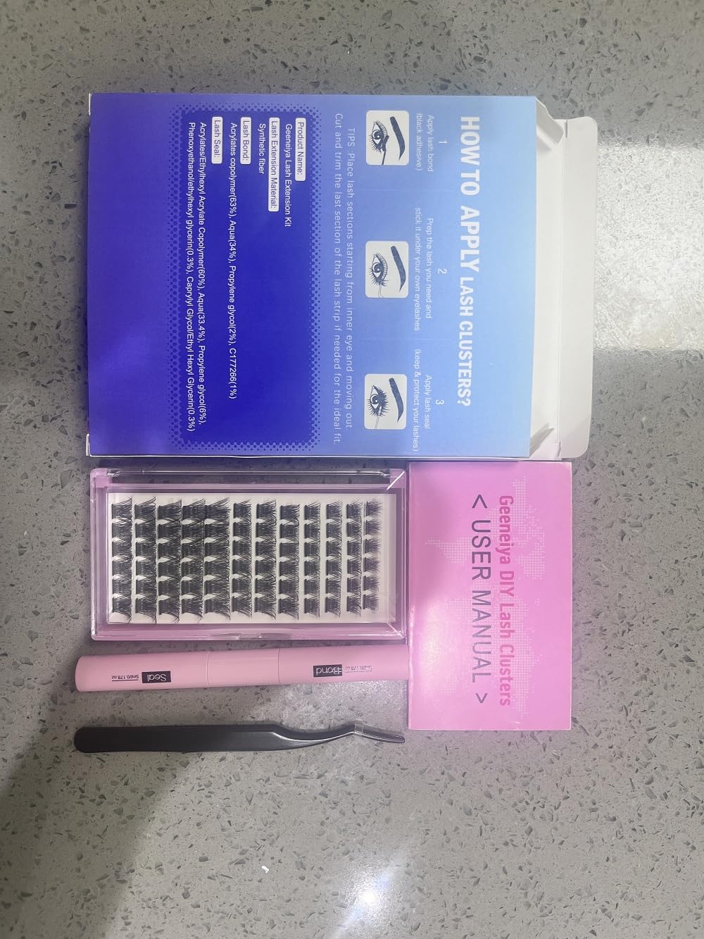 Geeneiya beginner-friendly manual guides flawless lash cluster application