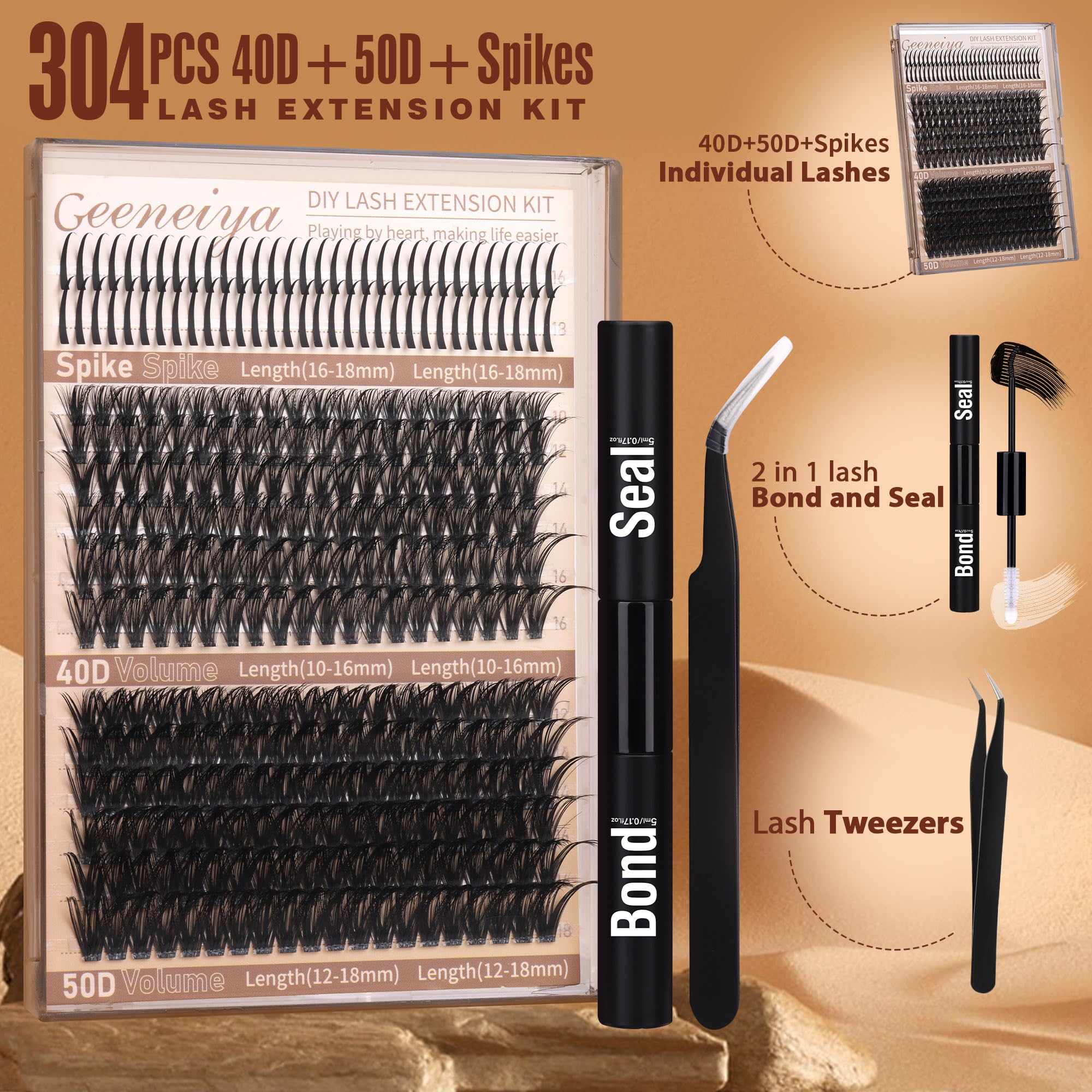 Geeneiya lash bond and seal for secure wear and easy removal