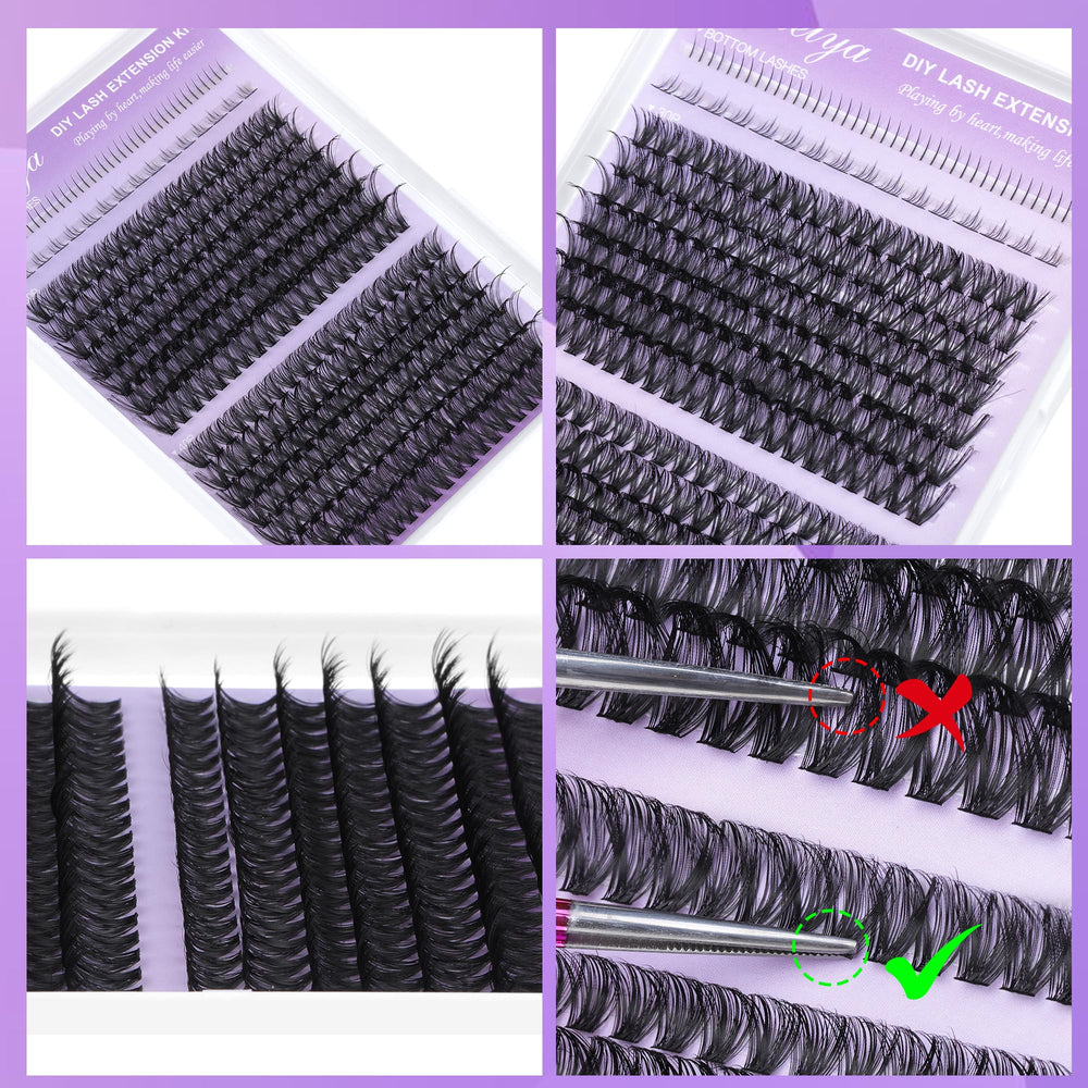 Geeneiya natural look 10-16mm extensions blend with your lashes.