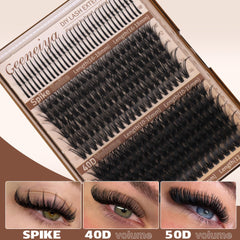 Geeneiya spikes lash clusters 16-18mm for a bold salon-inspired look