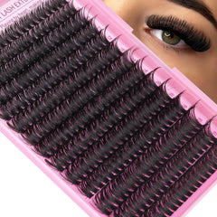 Geeneiya volume cluster lashes 10-18mm for dramatic fullness