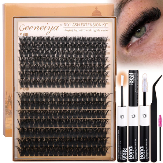 Geeneiya Volume Lash Clusters Kit packaging for at-home use