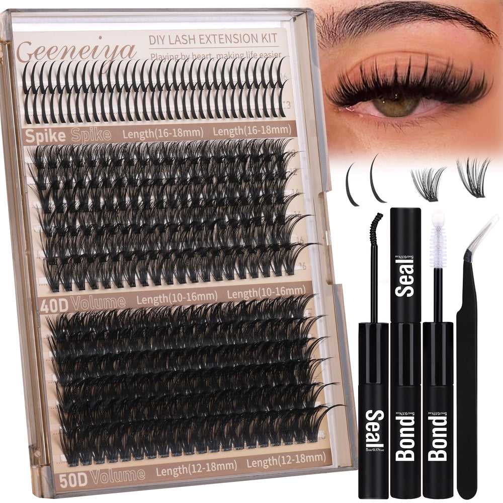 Geeneiya volume lash clusters kit for customizable fullness and style