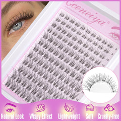 Geeneiya wispy 3D D-curl extensions add subtle volume.