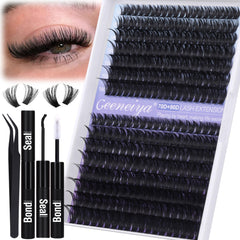 Geeneiya Wispy Lash Clusters Kit front view for at-home styling