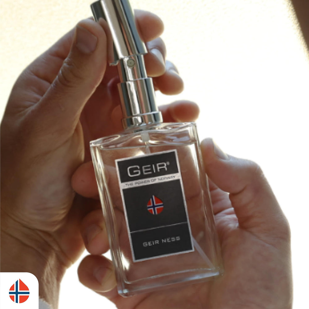 Geir Ness packaging close-up emphasizes premium ingredients and craftsmanship