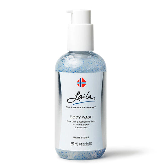 Geir Ness Laila Body Wash bottle front view for a gentle, luxurious cleanse.