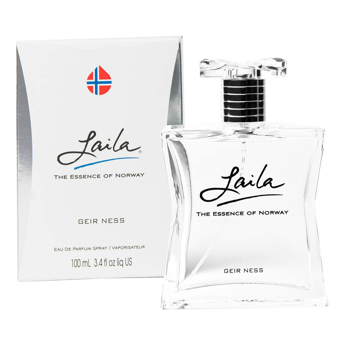 Geir Ness Laila bottle front shows a timeless floral fragrance for daily wear.