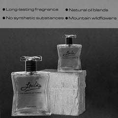 Geir Ness Laila bottle reflection captures a clean, airy fragrance vibe.