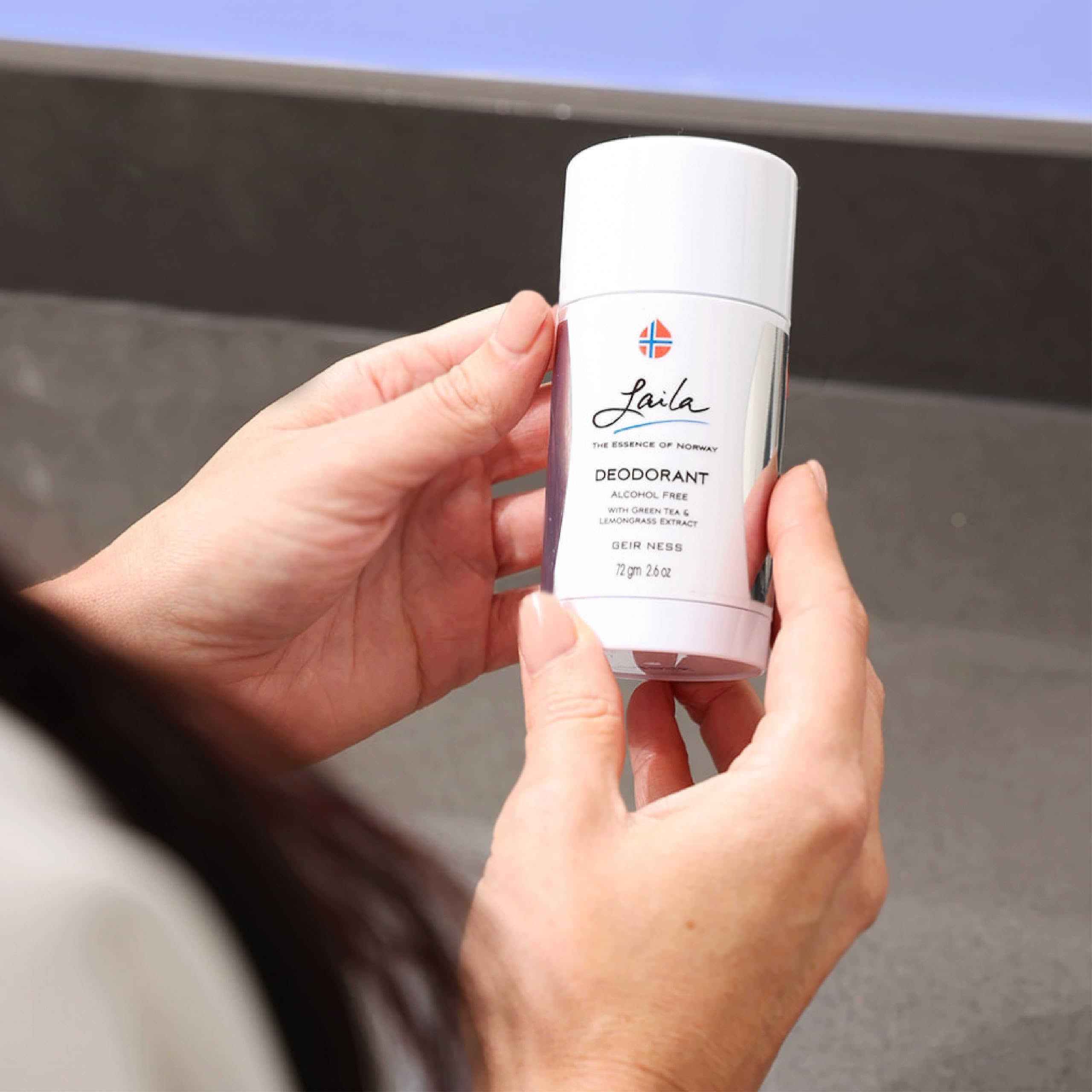 Geir Ness Laila Deodorant with green tea extract for odor absorption and calm fragrance