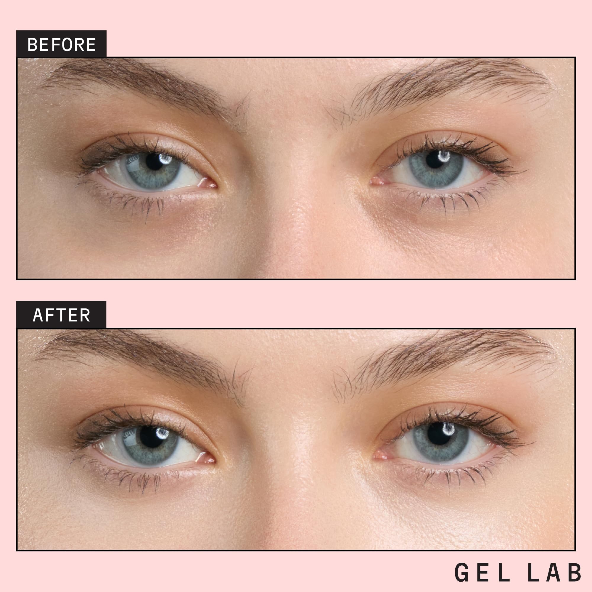 Gel Lab Renew under-eye patches gel texture close-up shows hydration