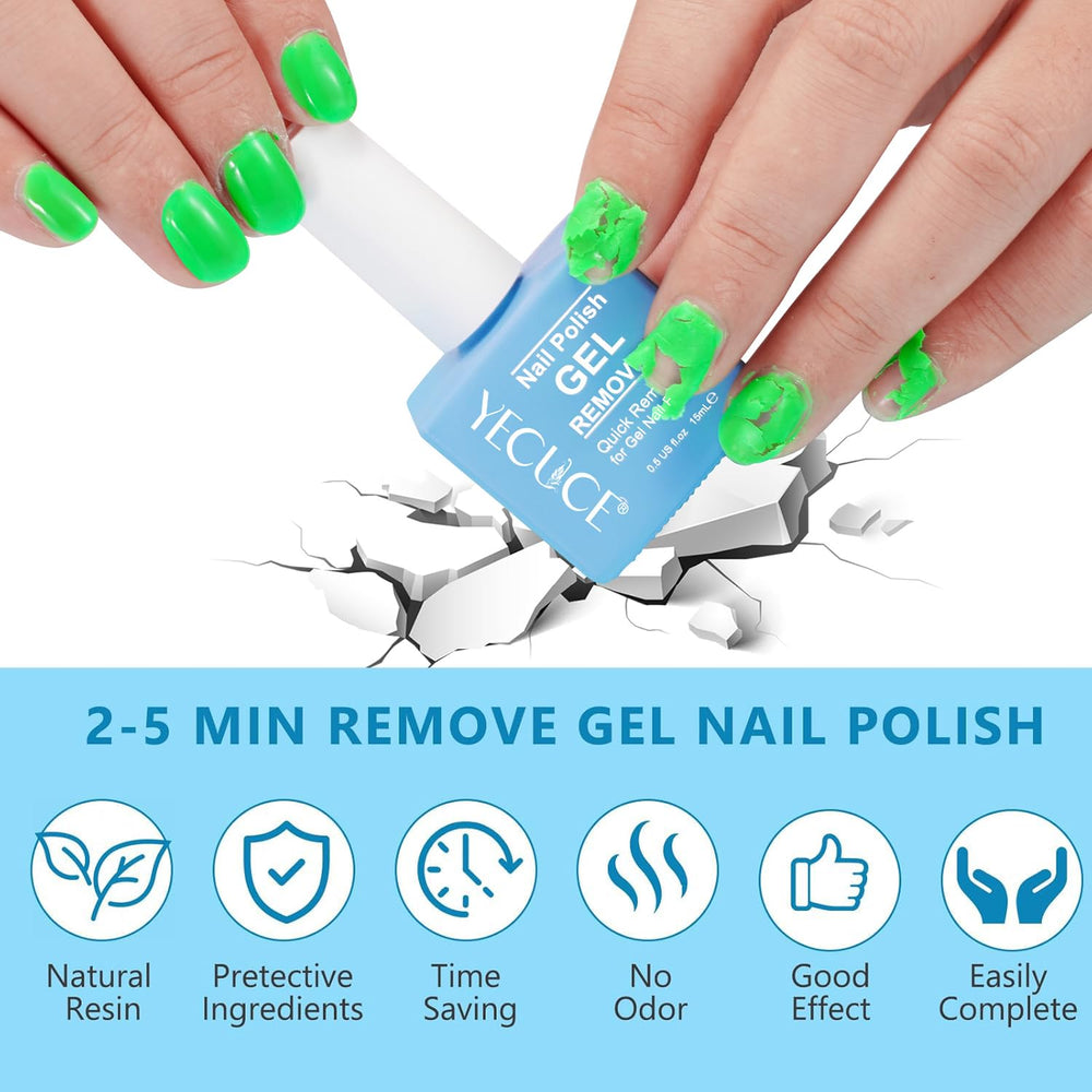 Gel Polish Remover 3-Pack offers a gentle, non-irritating formula for sensitive nails.