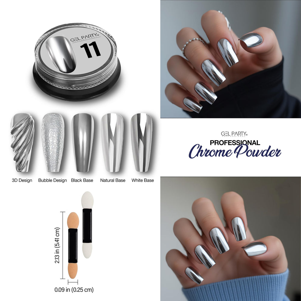 GEL PARTY professional home-salon finish delivering store-quality chrome look.