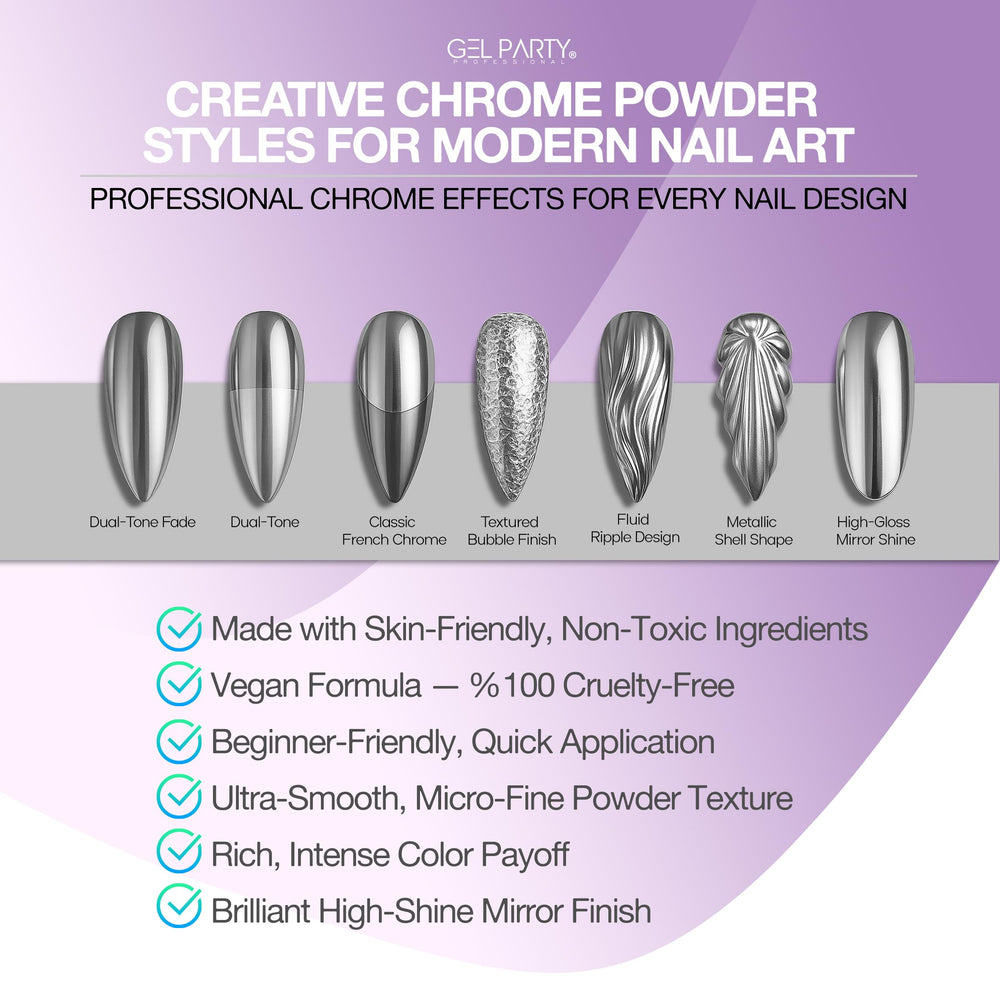 GEL PARTY sponge applicators included for precise powder application.