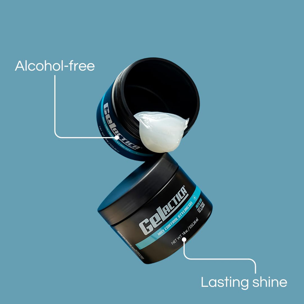 Gelactica Max Control with argan oil nourishes hair during styling.