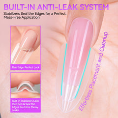 Gelike EC 15 sizes bottom/top forms cover petite to wide nails