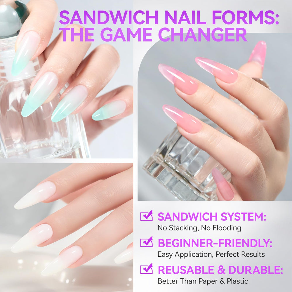 Gelike EC 240pcs kit for rapid at-home nail extensions