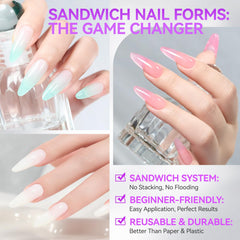 Gelike EC 240pcs kit for rapid at-home nail extensions