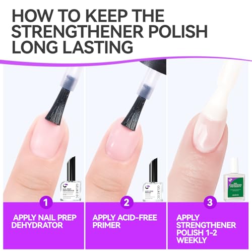 Gelike EC 6-in-1 Nail Strengthener shown in hand for durable protection