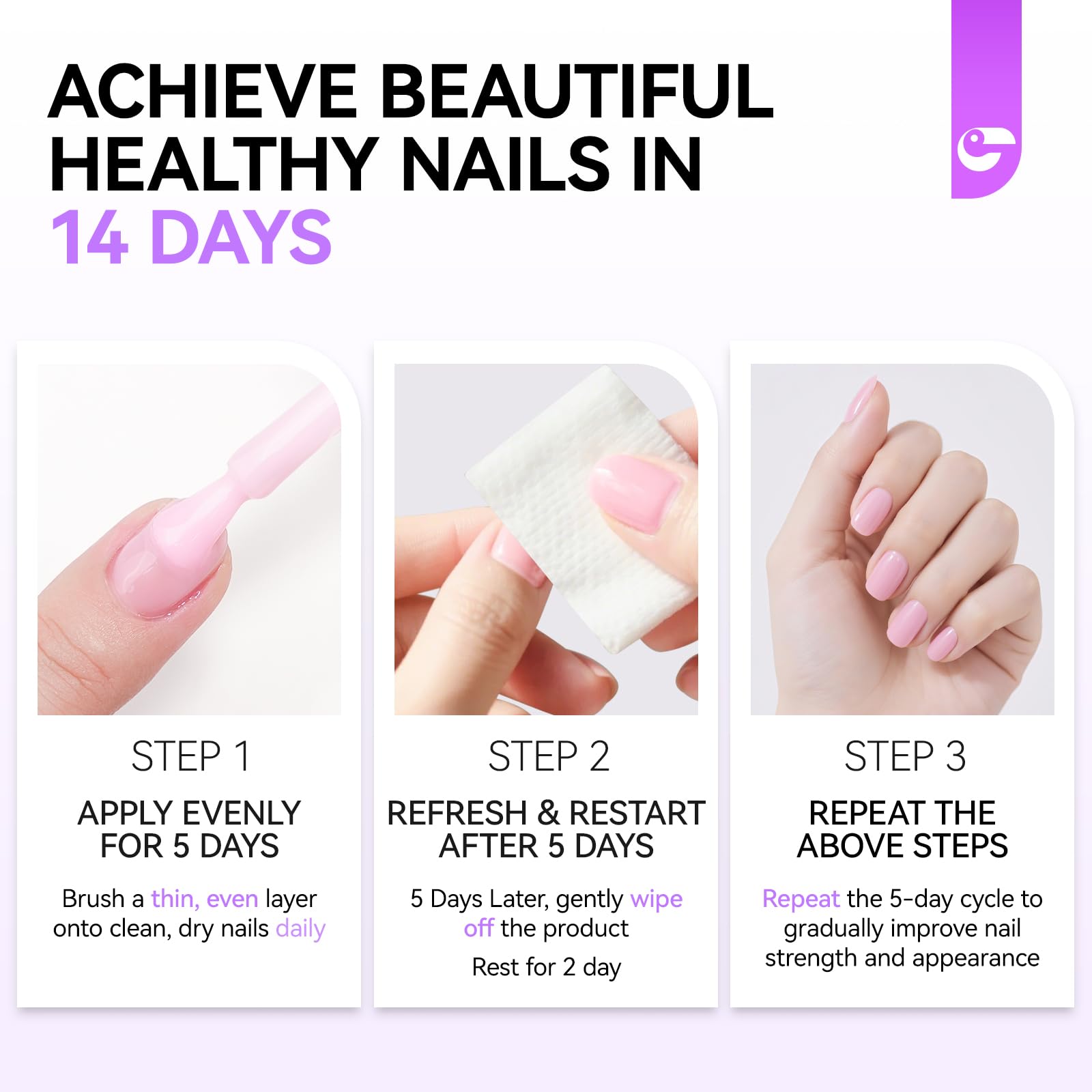 Gelike EC brush applying the formula for smooth, even coverage.