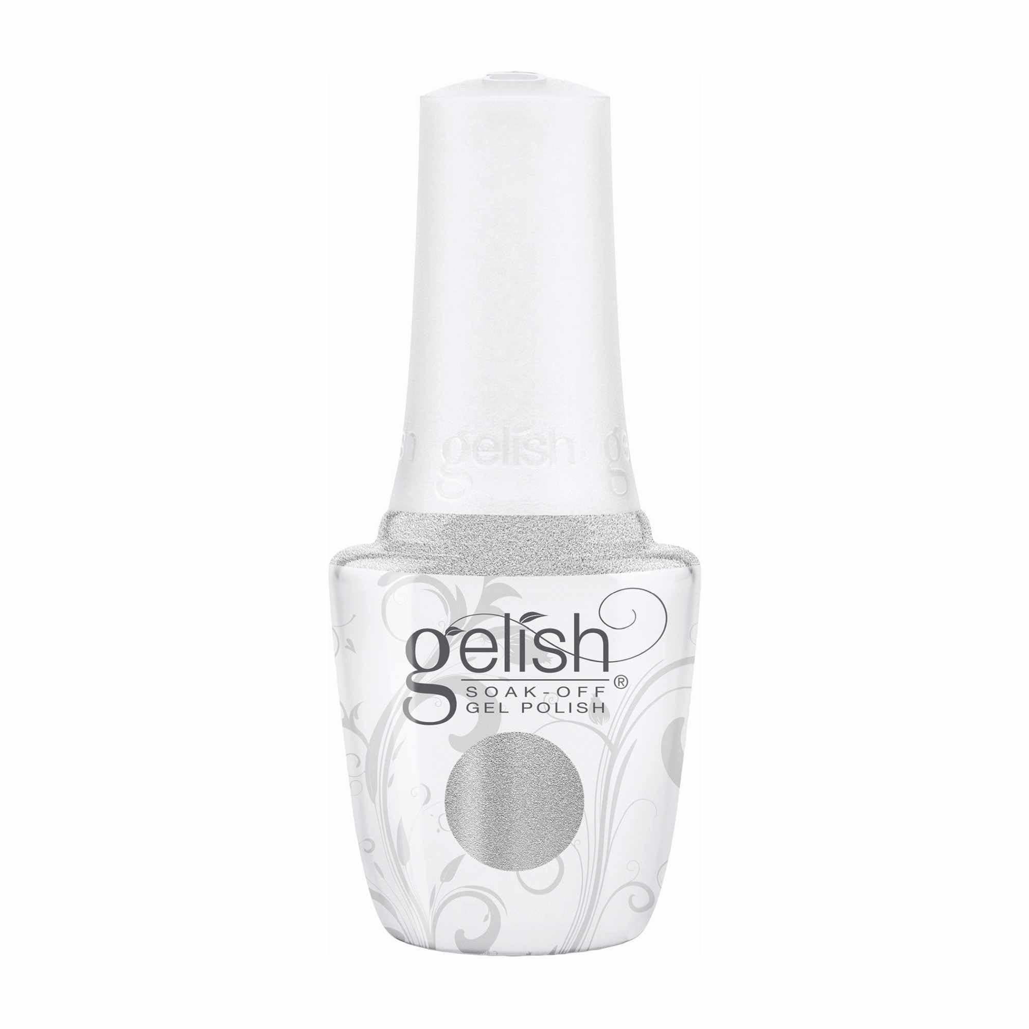 Gelish Fashion Above All Disney Villains Silver Metallic bottle for quick LED cure and smooth application