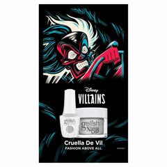 Gelish Fashion Above All Disney Villains Silver Metallic finish on nails offers chic, streak-free style