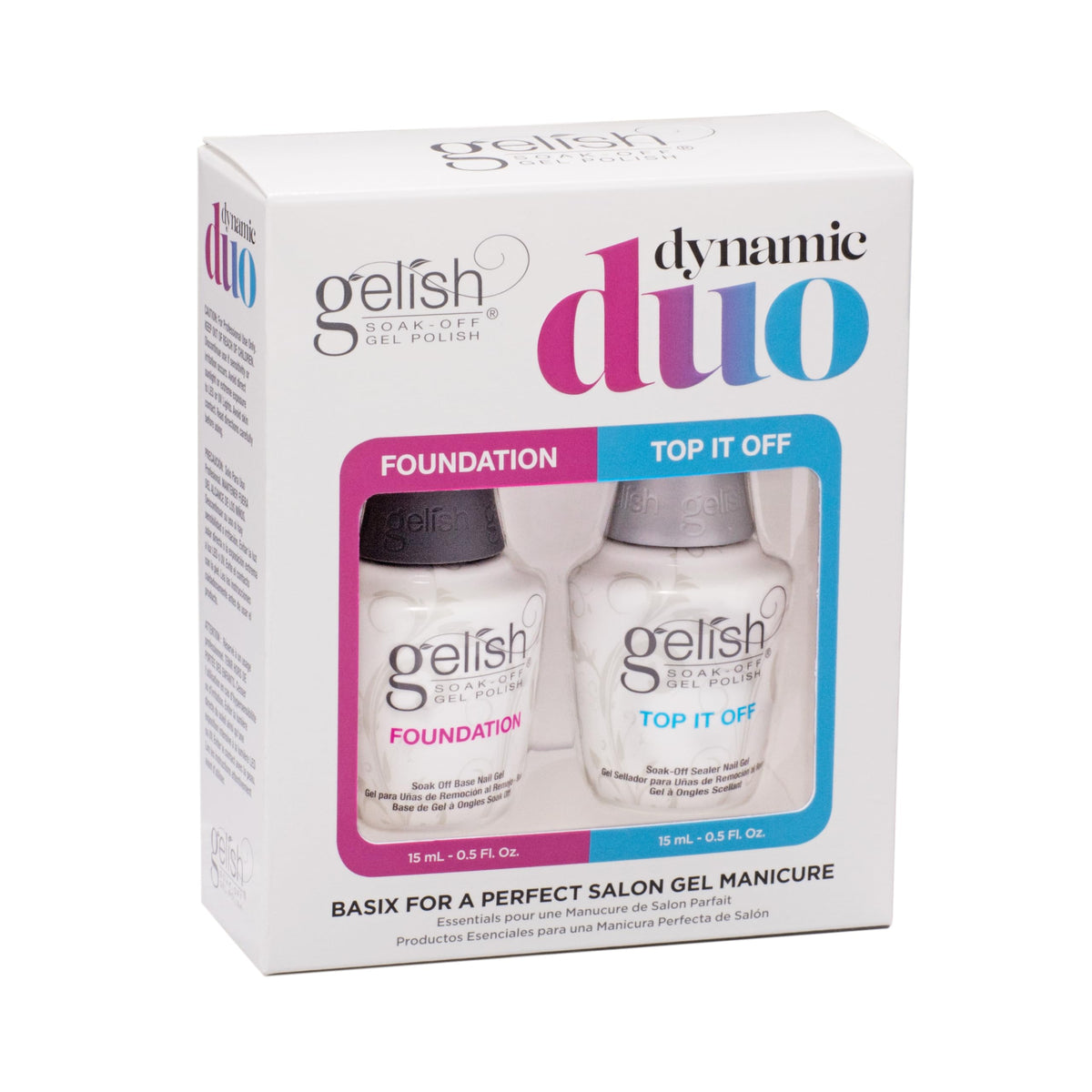 Gelish Foundation Base Gel bottle with ergonomic cap for smooth foundation application.