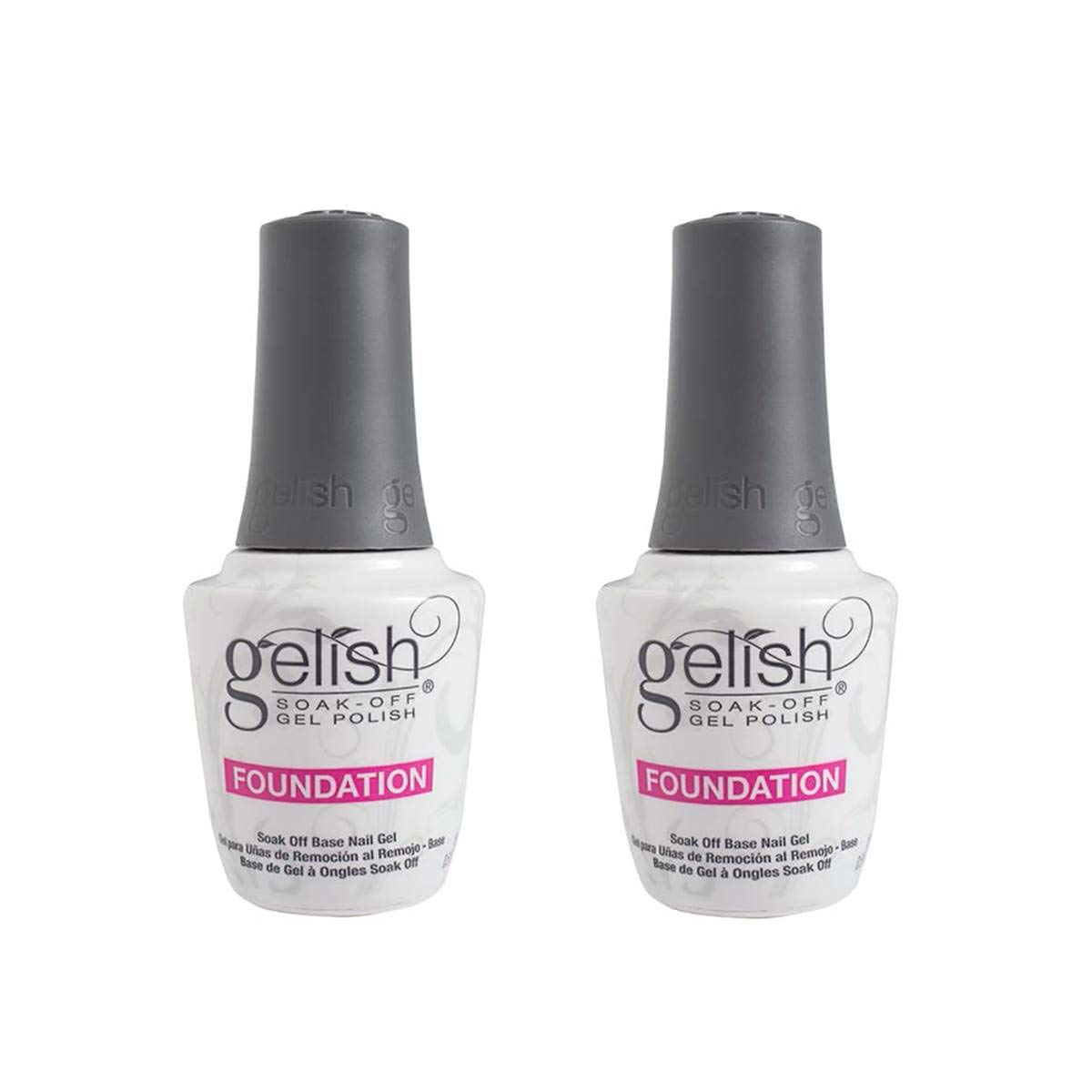 Gelish Harmony bottle-front view, a premium base coat for smooth application and durable results.