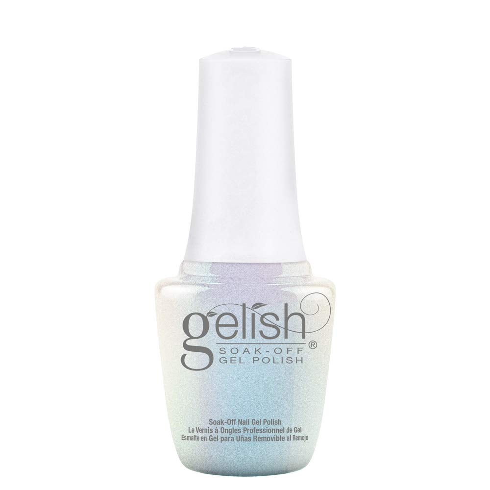 Gelish Mini bottle with brush shows precise application for home manicures.