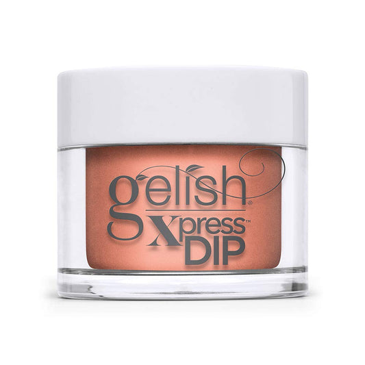 Gelish orange-nail-dip-powder delivers vibrant color for long-lasting manicures.