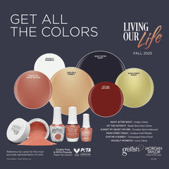 Gelish gel nail polish offers up to three weeks of chip-free wear.