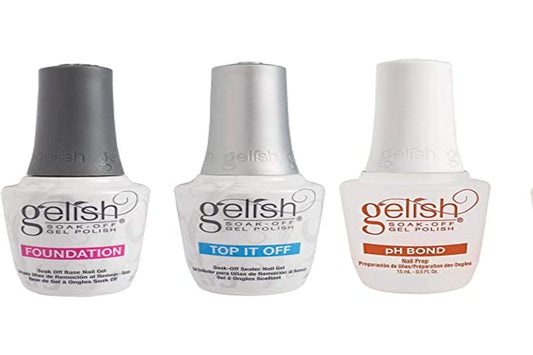 Gelish pH Bond bottle supports proper nail prep for lasting adhesion during at-home manicures.