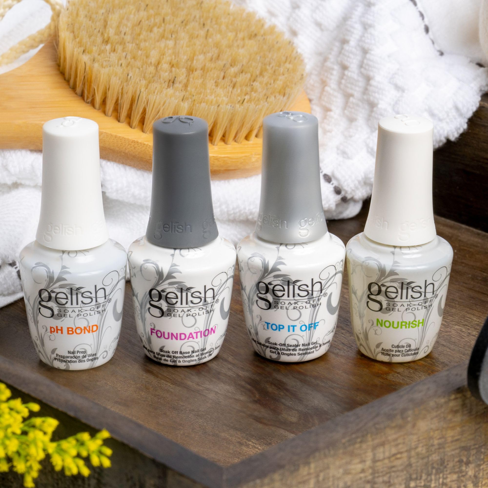 Gelish Top It Off Sealer Gel pictured for a glossy, chip-free finish.