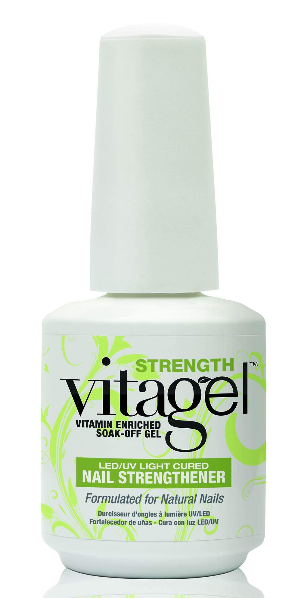Gelish VitaGel two-pack packshot highlighting vitamins A, B5 & E for nourished nails