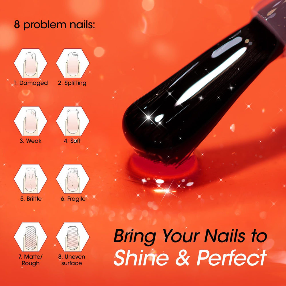 GELLEN Active Glow rose mirror shine on natural nails.