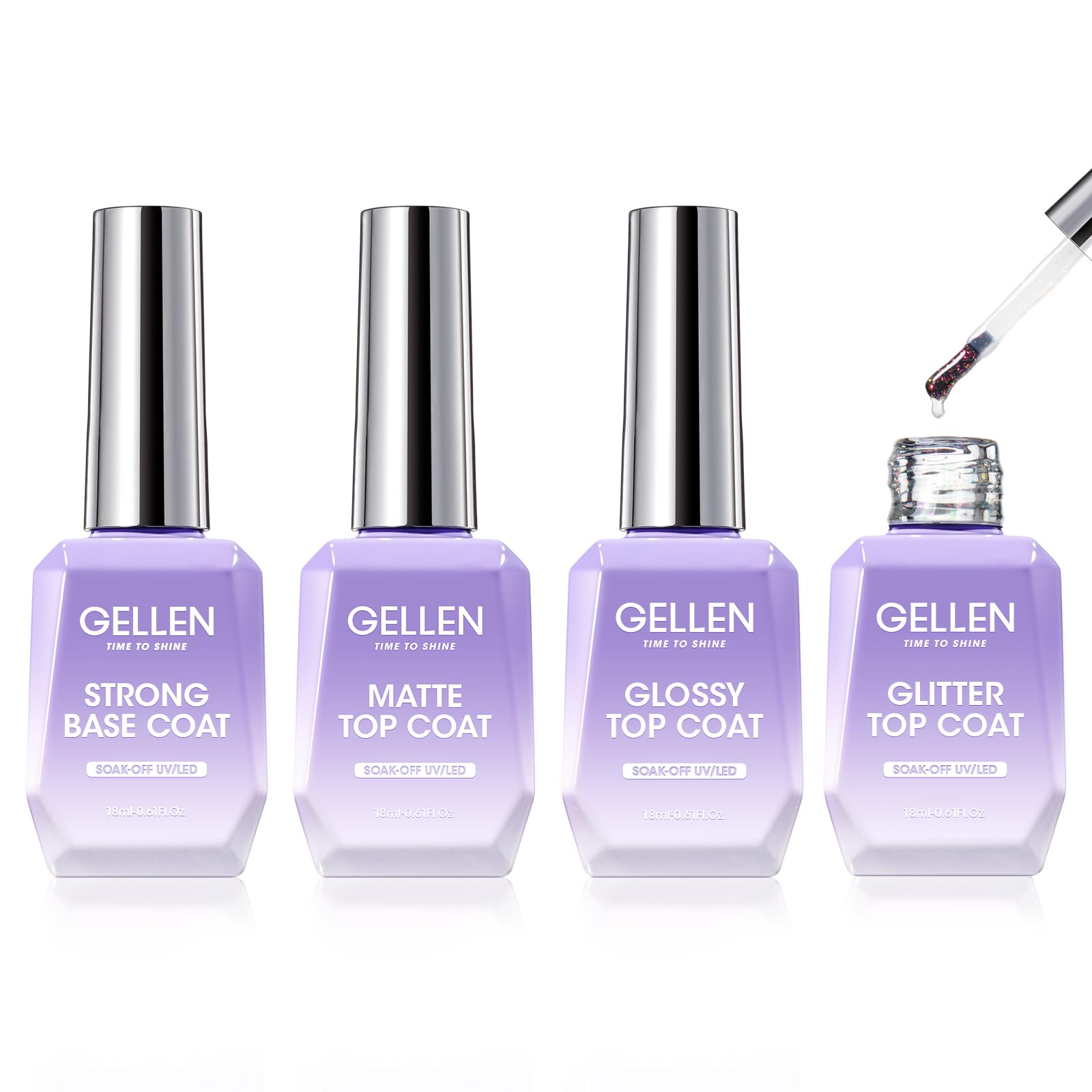 GELLEN base coat bottle close-up for healthier nails and smooth adhesion
