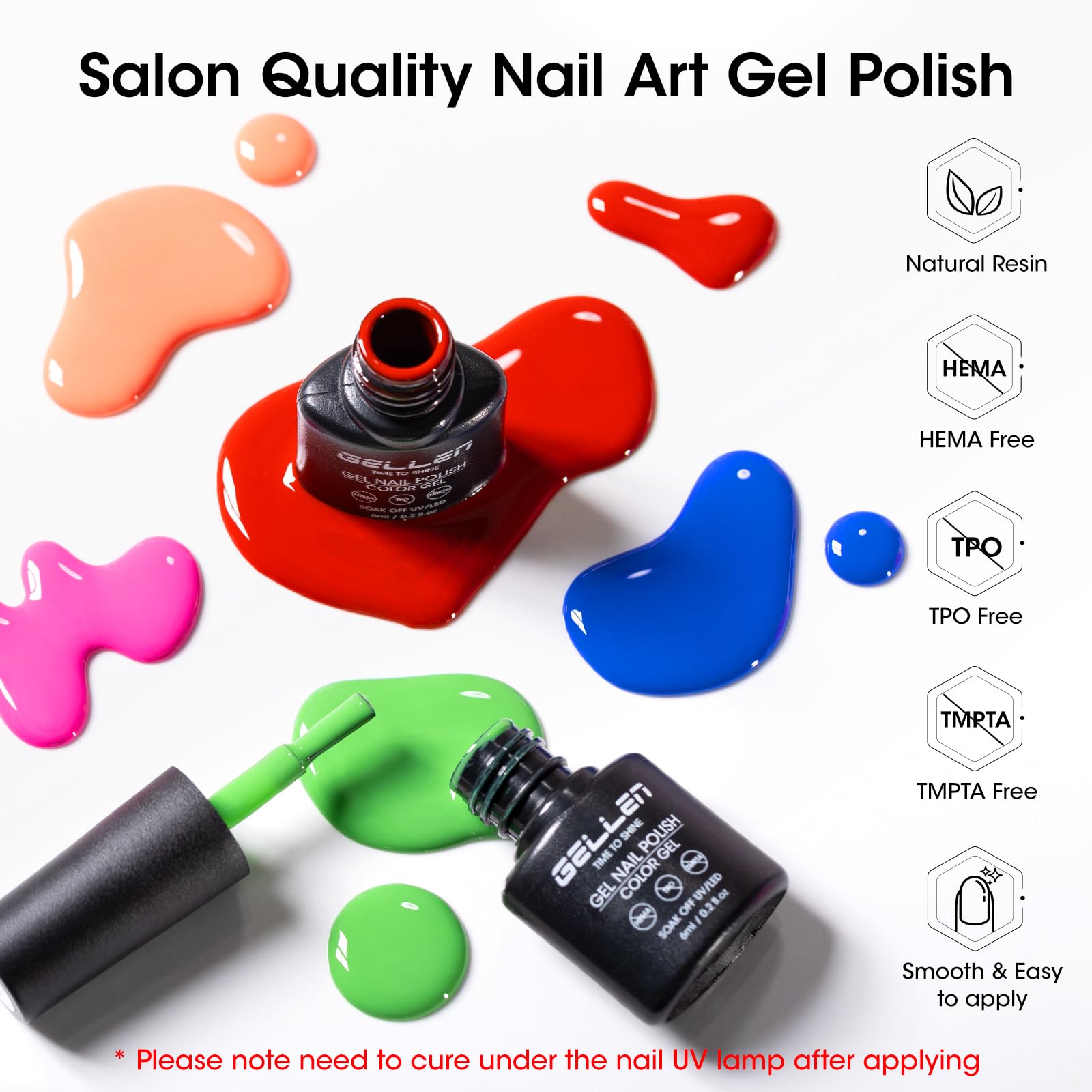 GELLEN base coat for smooth application and better adhesion.