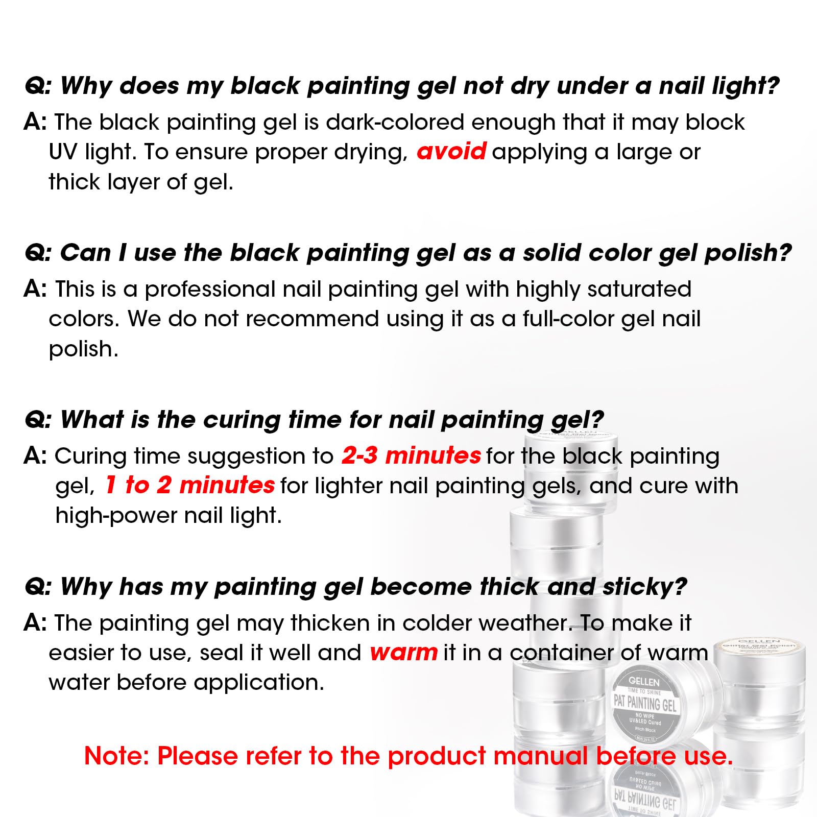 GELLEN painting gel with smooth texture for precise striping and outlines