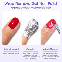 GELLEN remover highlights botanical oils for gentle nail protection.