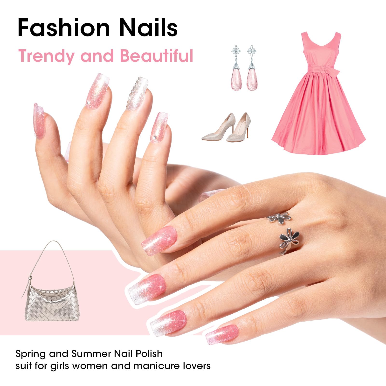GELLEN Clear base/top coat bottle offers versatile protection and shine.