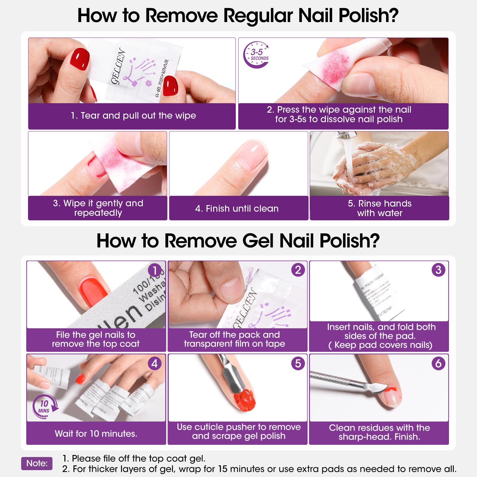 GELLEN foil liner preserves moisture to keep pads effective over time.