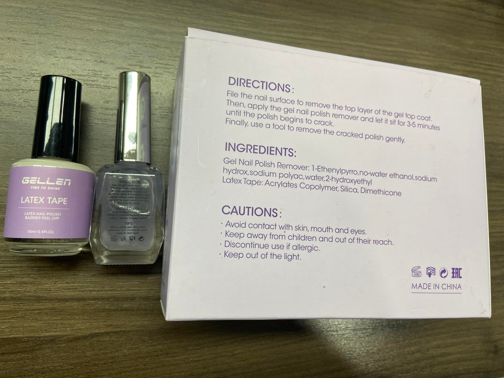 Gellen Gel Remover Pro Kit 18 ml bottle detail for quick removal