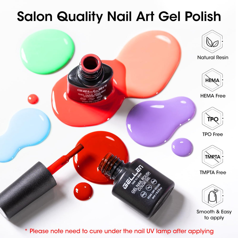 GELLEN glossy top coat delivers mirror-like shine