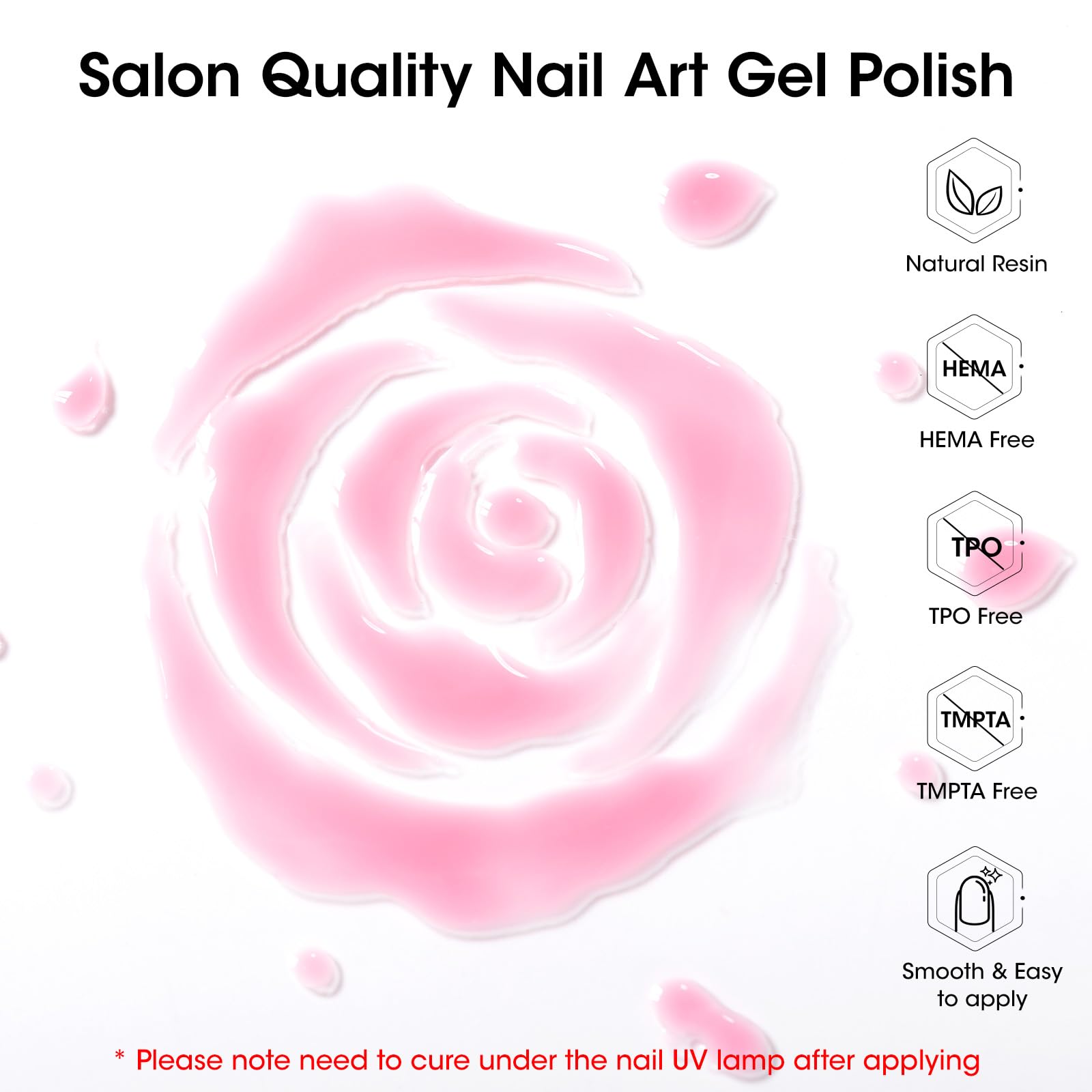 GELLEN Glossy Top Coat delivers high shine and durability.