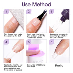 GELLEN long-lasting nail glue holds nails up to 28+ days.
