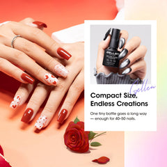 GELLEN matte top coat creates chic matte look.