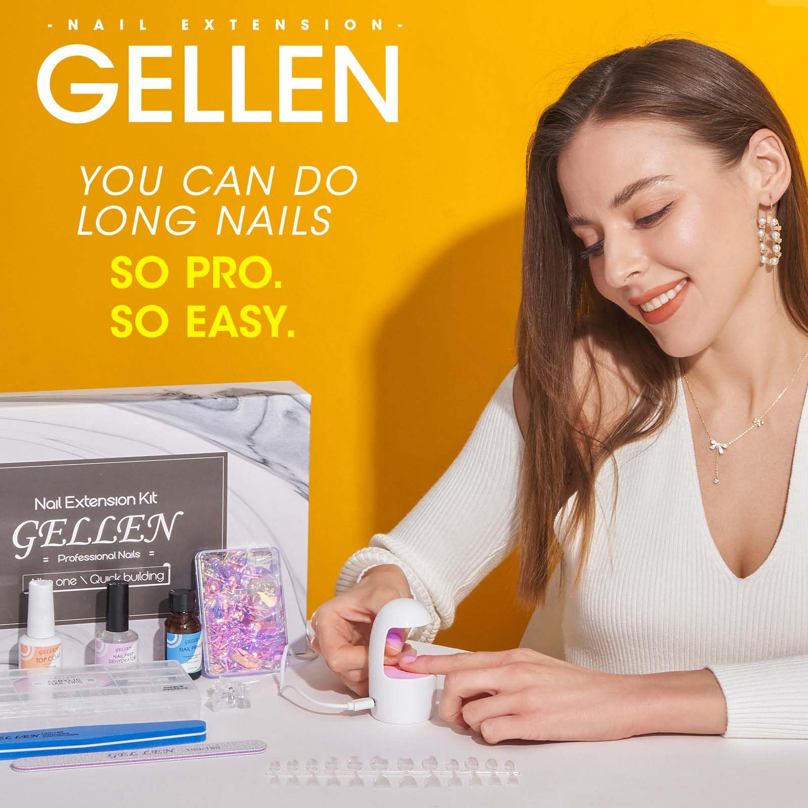 GELLEN decorative accents for customizing nails at home.