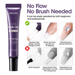 GELLEN nail art glue supports 3D designs and decorative nail art.